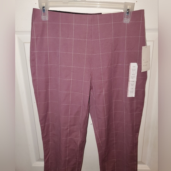 5 for $20 | NWT A New Day Side Zip Skinny Ankle Grid Pattern High Rise Pants - Picture 4 of 10